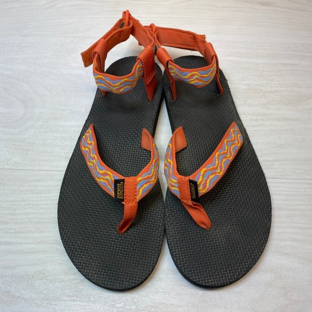 Teva Women 11 Original Universal Sandals Orange Webbing Recycled Hiking 1153651